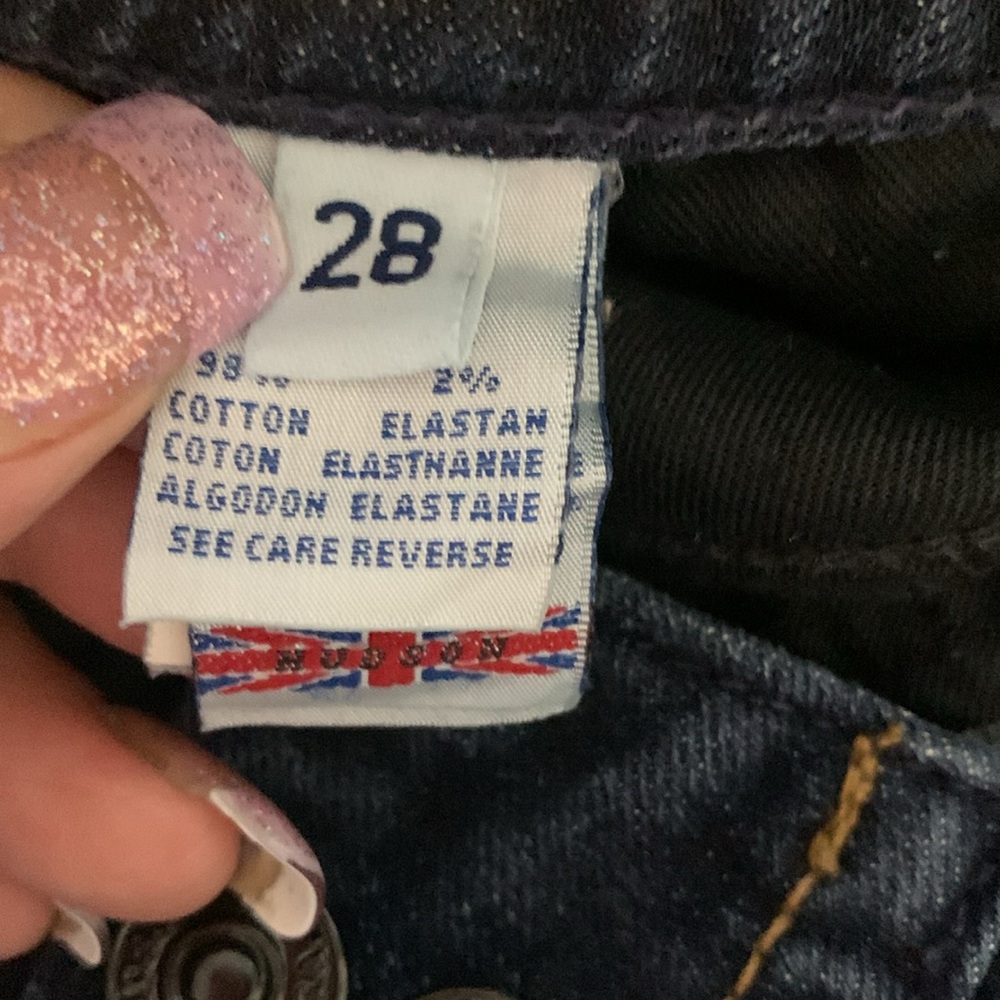 Hudson Beth‎ Mid-Rise Baby Bootcut Stretch Dark Wash Jeans size 28 - Picture 11 of 14
